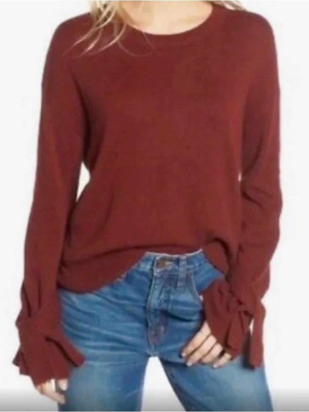 Madewell Rust Crewneck Knit Sweater